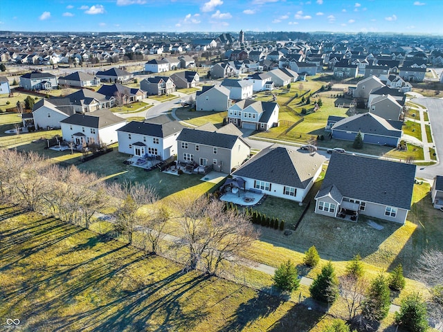 aerial view featuring a residential view