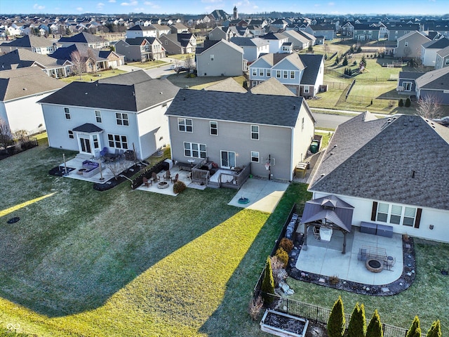 drone / aerial view featuring a residential view