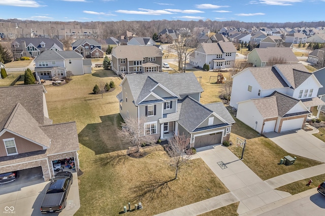 bird's eye view featuring a residential view