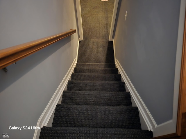stairway with carpet