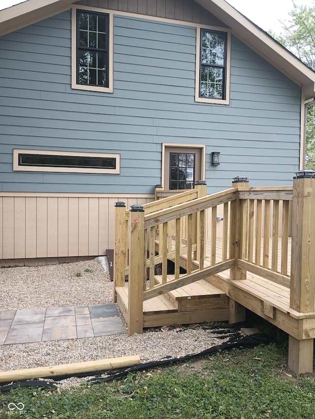 5603 S Randolph St, Indianapolis, IN 46227 - rear view of property with a deck