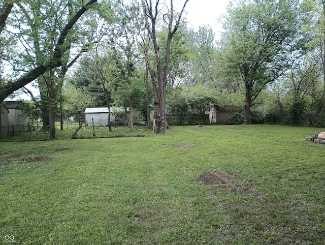 5603 S Randolph St, Indianapolis, IN 46227 - view of yard with fence