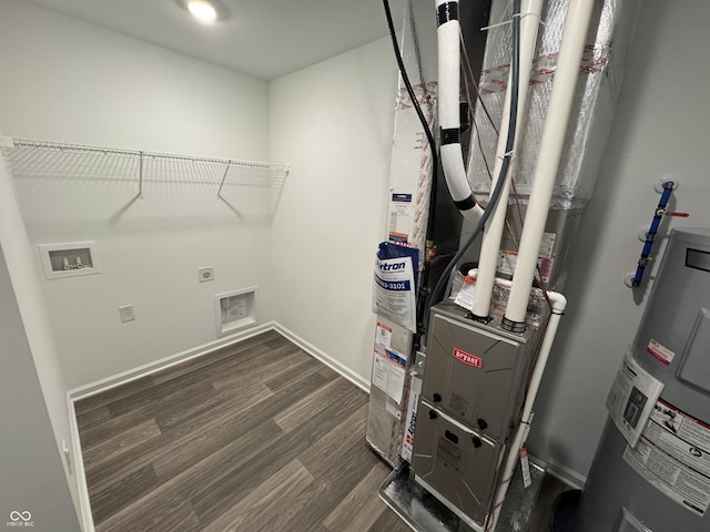 utility room featuring electric water heater