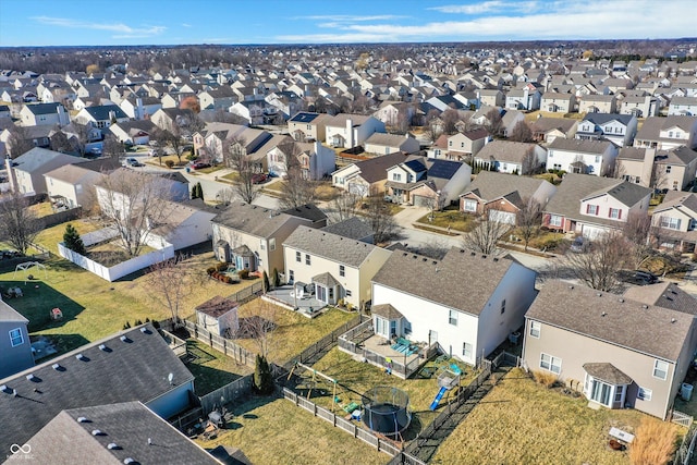 birds eye view of property featuring a residential view