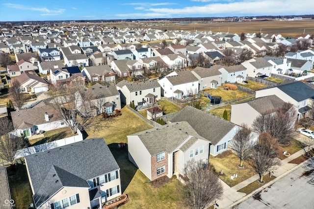 bird's eye view with a residential view