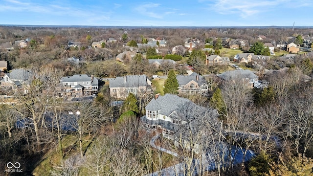 drone / aerial view with a residential view