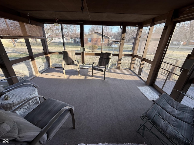 view of sunroom