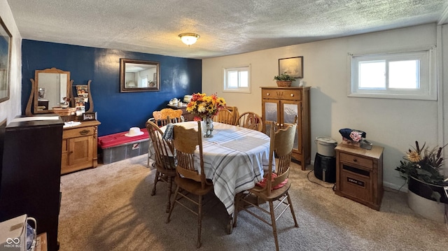5395 W State Road 38, New Castle, IN 47362 - dining room featuring light carpet and a textured ceiling
