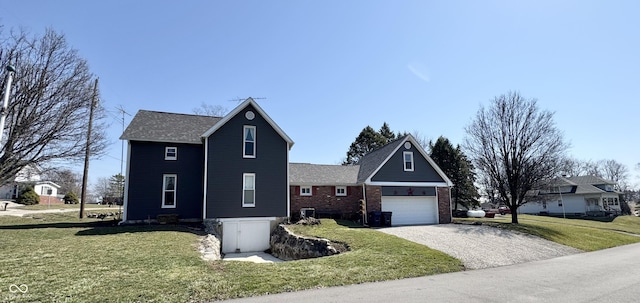 5395 W State Road 38, New Castle, IN 47362 - traditional-style house featuring a shingled roof, gravel driveway, and a front lawn