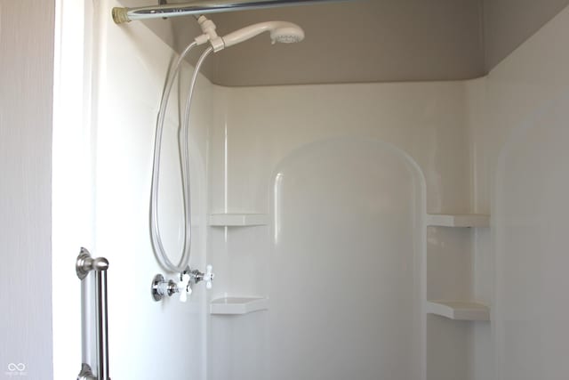 interior details with walk in shower