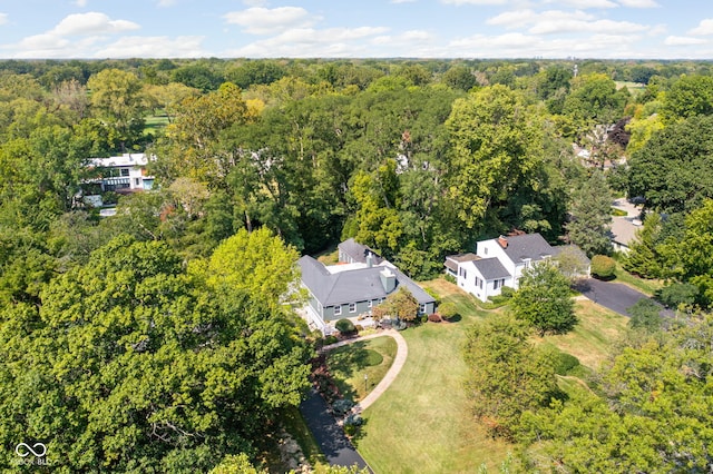 bird's eye view with a forest view