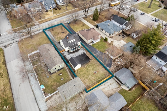 aerial view featuring a residential view