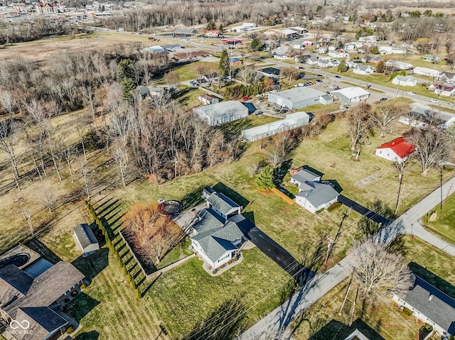 birds eye view of property with a residential view