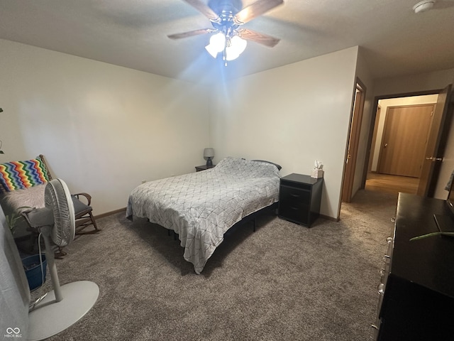 8 Gladiator Dr, Waynetown, IN 47990 - carpeted bedroom featuring ceiling fan and baseboards