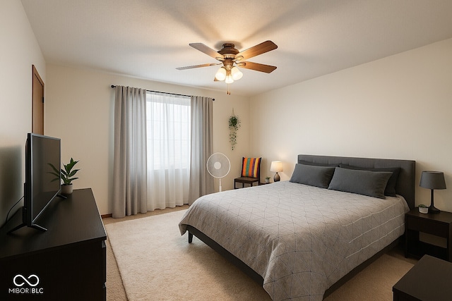 8 Gladiator Dr, Waynetown, IN 47990 - bedroom with ceiling fan and light carpet
