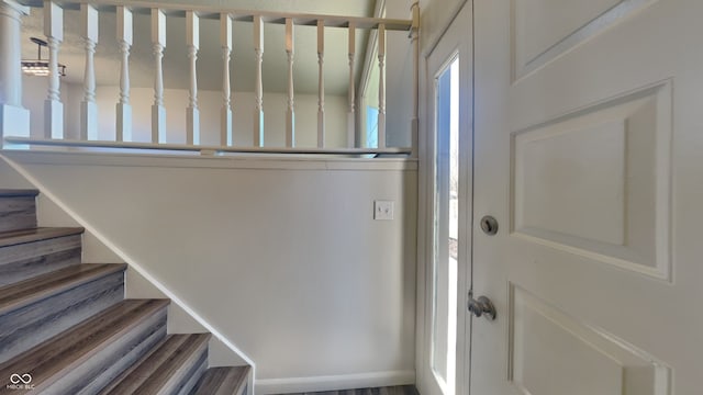 foyer entrance featuring stairway