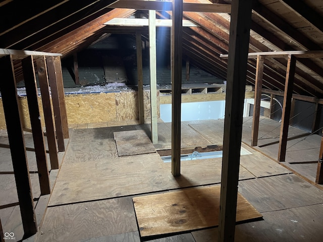 view of attic