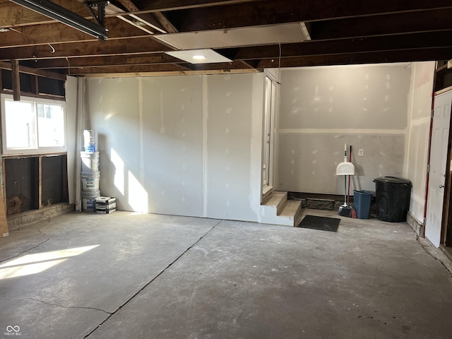 interior space featuring a garage