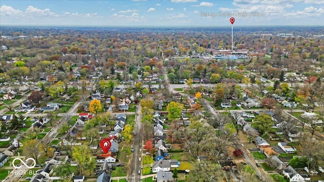 drone / aerial view featuring a residential view