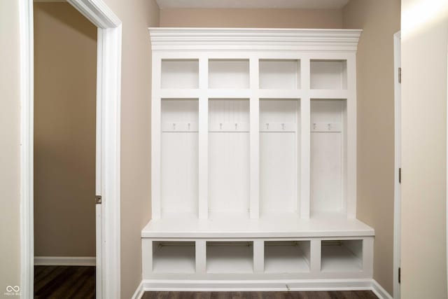 mudroom with baseboards