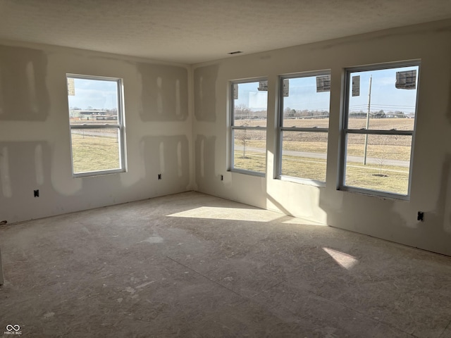 unfurnished room featuring a wealth of natural light