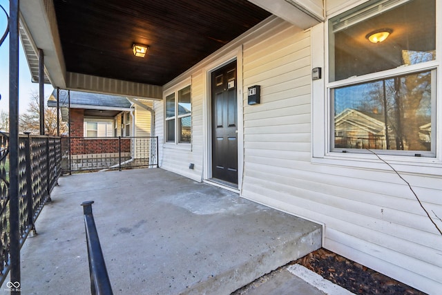 view of patio / terrace featuring a porch