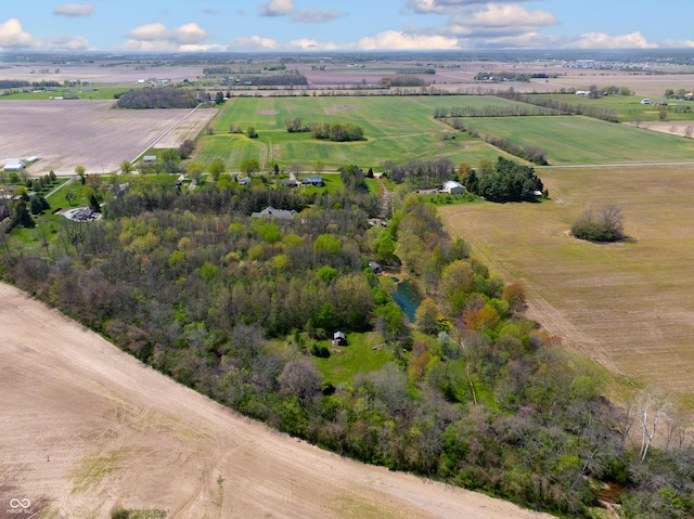 aerial view with a rural view