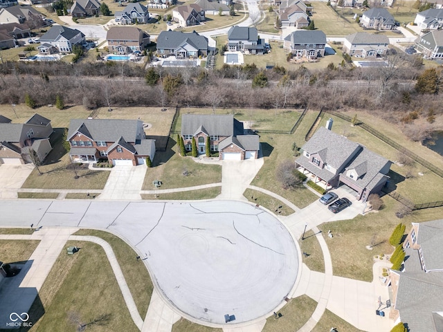 aerial view featuring a residential view