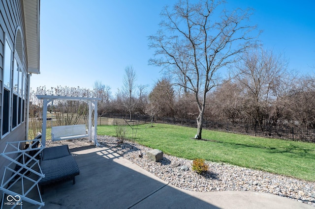 view of patio / terrace featuring a fenced backyard