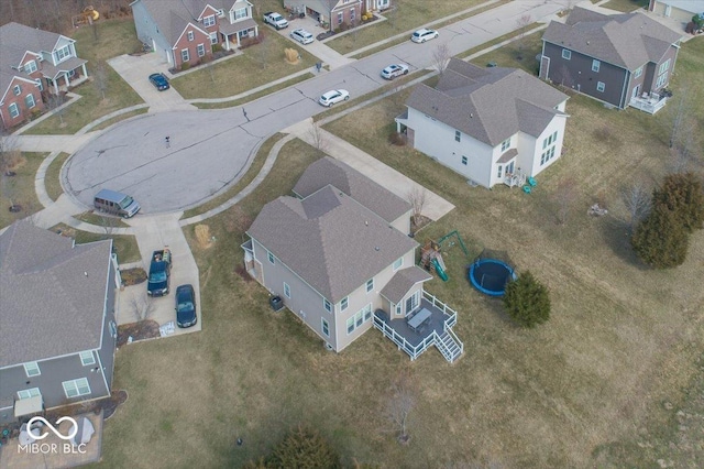 birds eye view of property featuring a residential view