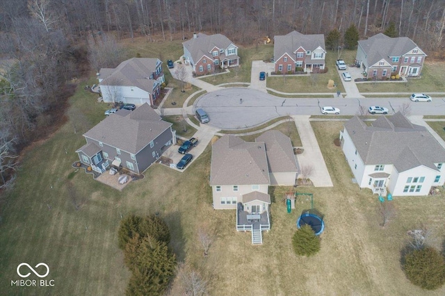 bird's eye view featuring a residential view