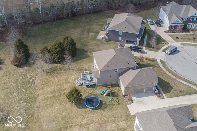 drone / aerial view with a residential view