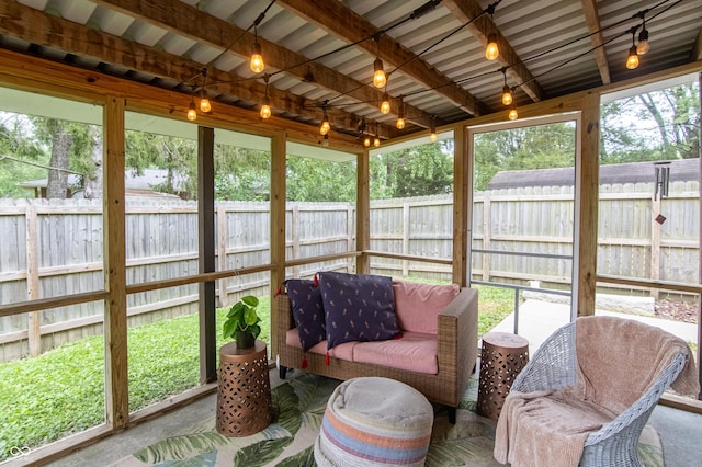 sunroom with a healthy amount of sunlight