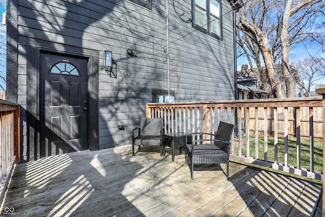 1209 N Rural St, Indianapolis, IN 46201 - wooden deck with fence