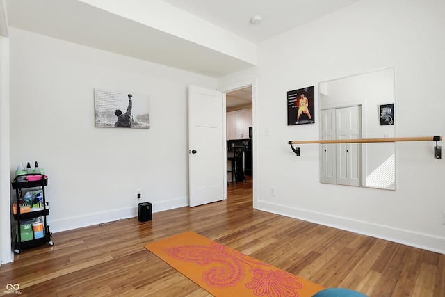 1209 N Rural St, Indianapolis, IN 46201 - interior space featuring wood finished floors and baseboards