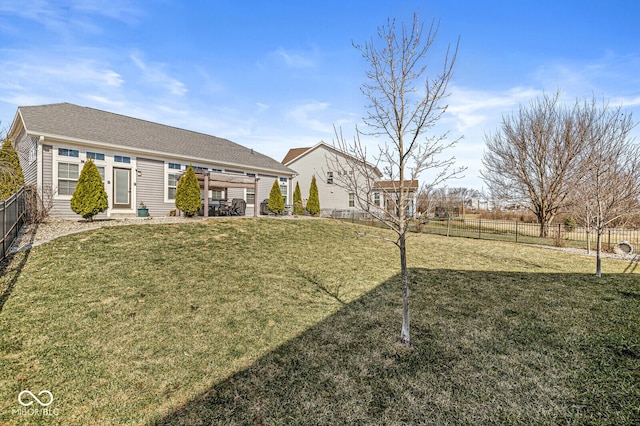 exterior space with a fenced backyard