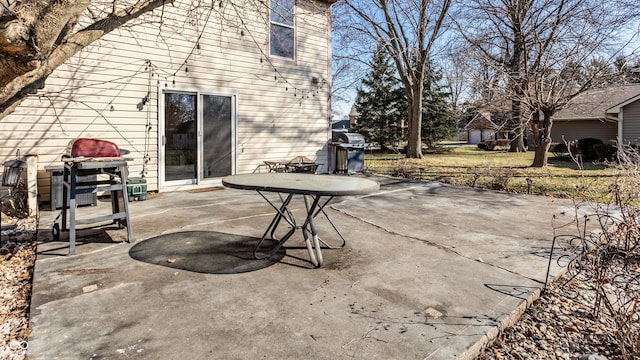 view of patio featuring area for grilling