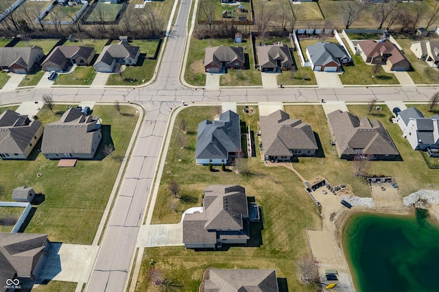 drone / aerial view with a residential view