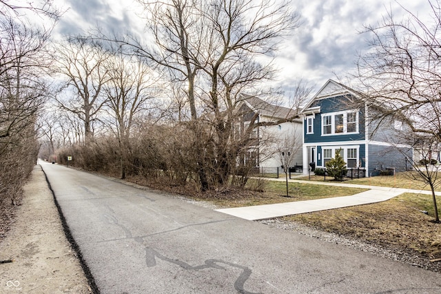 view of road with sidewalks