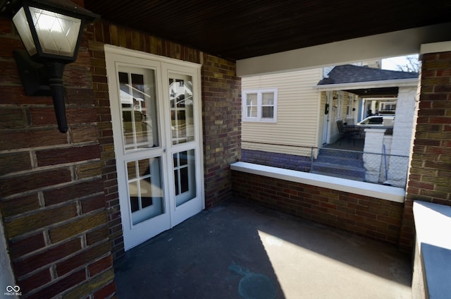 view of patio with covered porch