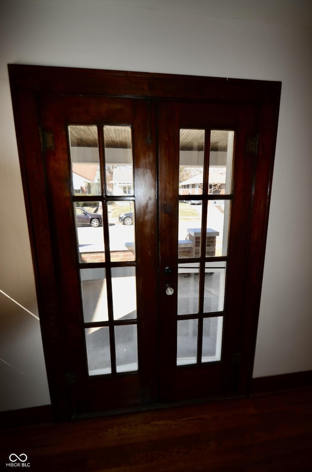 room details with french doors