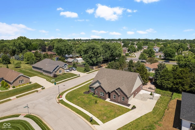 bird's eye view with a residential view