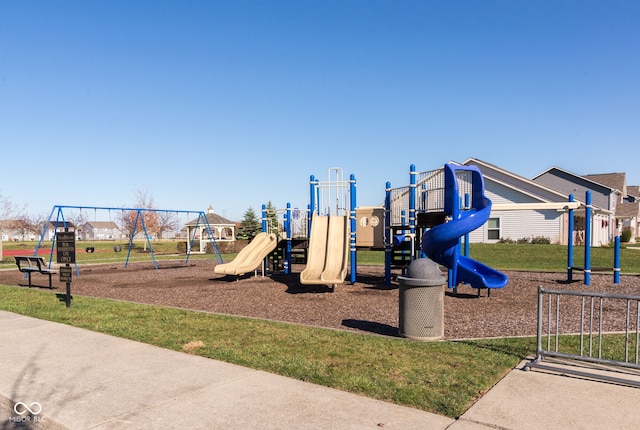 view of community jungle gym