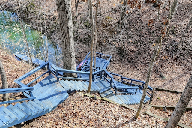 view of yard with a deck