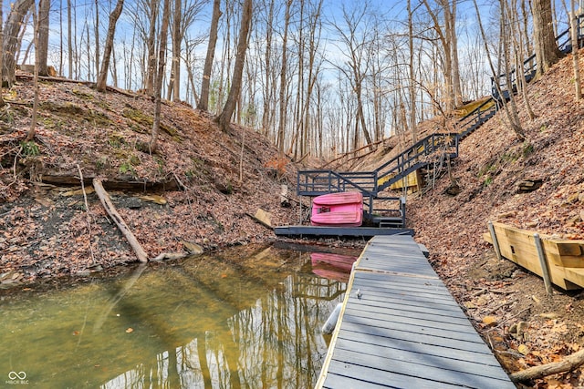 view of dock