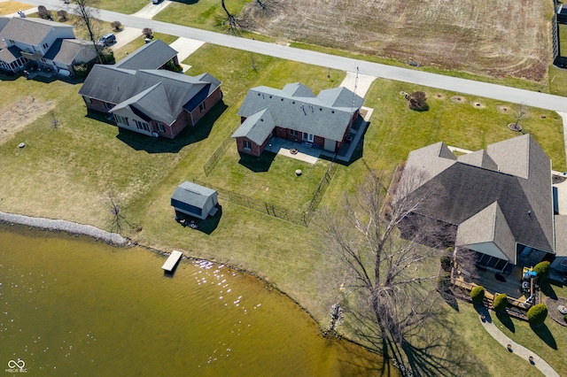 aerial view with a residential view