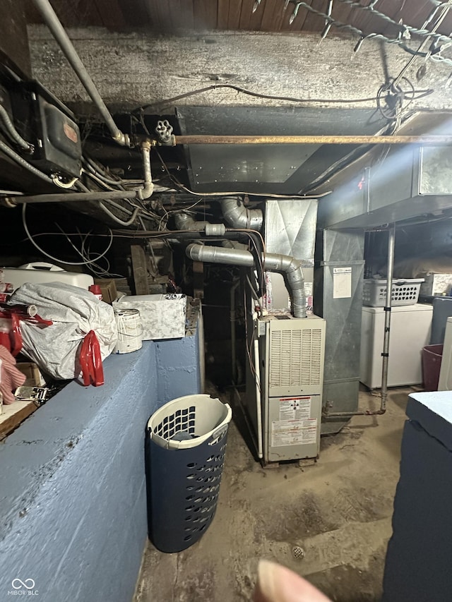 utilities with heating unit and washing machine and dryer