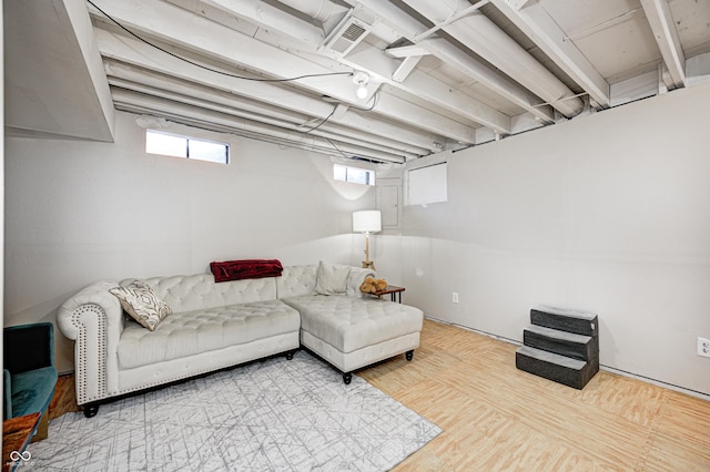 living room featuring wood finished floors