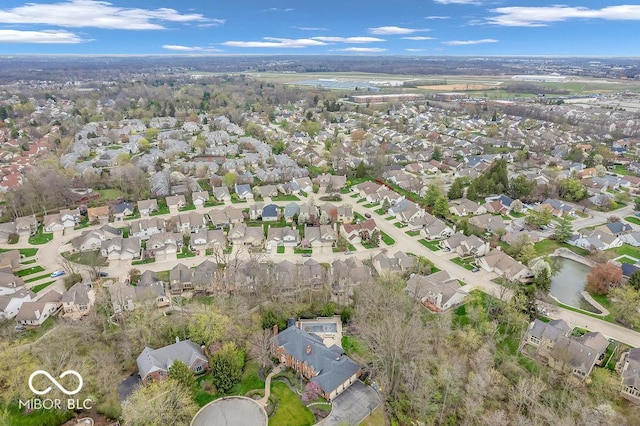 6556 Aintree Ter, Indianapolis, IN 46250 - birds eye view of property featuring a residential view