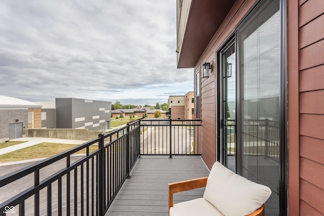 balcony featuring a residential view